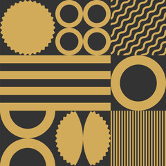 Pasta geometric seamless pattern