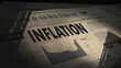 © DBFilms - Article about worldwide inflation and loss of value of money as an international problem of financial markets in old newspaper