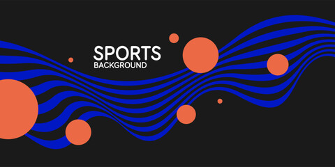 Wall Mural - trendy sports background. composition forms. modern vector illustration