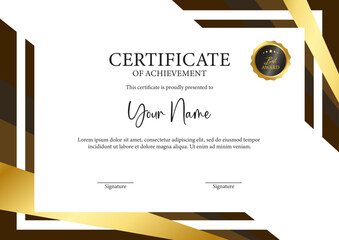 Wall Mural - Creative colorful certificate template design. Certificate template with dynamic and futuristic color and modern background.