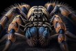 Close-up tarántula en la naturaleza, araña muy detallada MACRO, creado con IA generativa