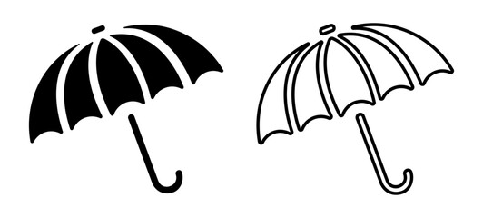 Wall Mural - Vector umbrella icons. Rain protection.