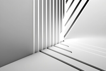 White black minimal stripes and lines abstract background. Generative AI