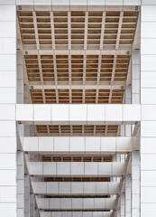 Poster - Modern architecture . Close up of entrance of an office building.