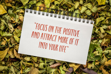 Canvas Print - Focus on the positive and attract more of it into your life, law of attraction concept.