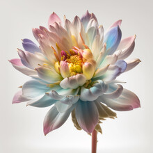 Pastel Paradise: A Macro Shot Of A Dreamy Spring Flower. AI Generated Art.