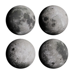Wall Mural - 3d rendering moon natural satellite solar system universe