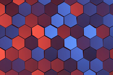 Wall Mural - abstract background of hexagon. 3d rendering.