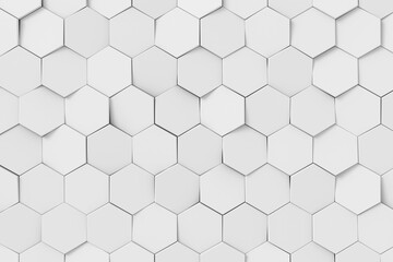 Wall Mural - abstract background of hexagon. 3d rendering.
