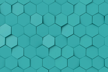 Wall Mural - abstract background of hexagon. 3d rendering.