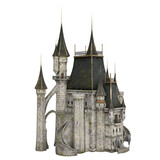 3d render fantasy castle tower medieval isolated