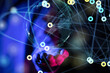 © vegefox.com - Global network. Blockchain. 3D illustration. Neural networks and artificial intelligence. Abstract  - 3D digital