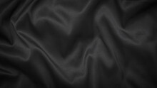 Black Or Dark Gray With Silk Sheen Wavy Fabric Texture Background