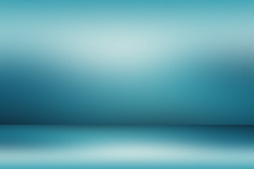 Wall Mural - Blue gradient abstract studio wall for backdrop design for product or text over