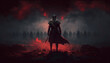 © emir - Ottoman Warrior, Ottoman Battlefield, Generative AI, Illustration