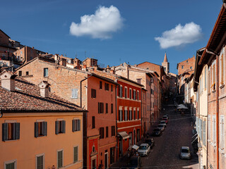 Wall Mural - View of Urbino's downtown city