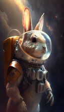 Astronaut Rabbit Ready To Travel To Space