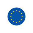 European union flag icon. Badge european union vector desing.