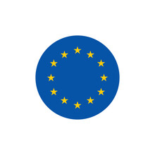 European Union Flag Icon. Badge European Union Vector Desing.