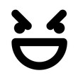 simple mean face icon