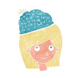 © lineartestpilot - cartoon woman wearing winter hat