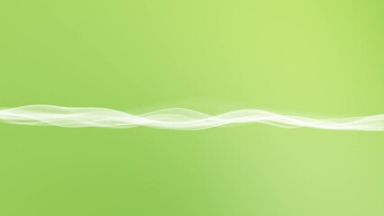 Canvas Print - digital waves loop slow motion on bright green background