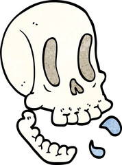 Naklejka na meble funny cartoon doodle skull