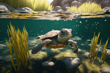 Turtle Swimming In The Water
