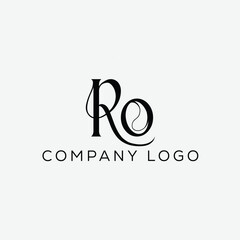 Initial Letter RO Logo Design Monogram Creative Modern Sign Symbol Icon