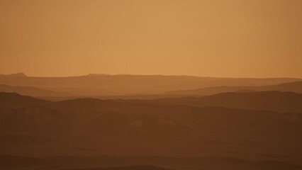 Wall Mural - Mars 1005: Aerial flyover martian landscape.
