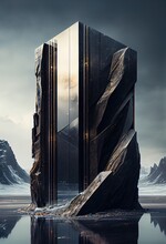 Alien Luxury Abstract Monolith 4K