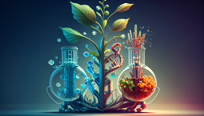 modern biotechnology solutions. cutting-edge biotechnology research. generative ai