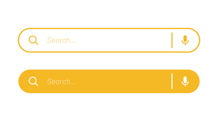 Leinwandbilder - Search Bar with suggestions for UI UX design and web site. Search Address and navigation bar icon. Collection of search form templates for websites. Search engine web browser window template.