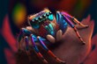 Rainbow jumper spider