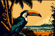 Tukan auf einer tropischen Insel / Tierwelt / Wallpaper