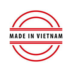 Made in Vietnam stamp icon vector logo design template