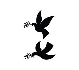 Holy spirit Peace Icon Silhouettes, art vector design
