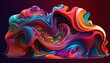 © Dan Wroblewski - Abstract Swirly Wave - Psychadelic Curves on Red Background