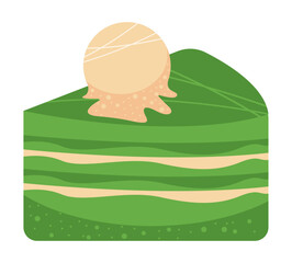 Sticker - matcha product cake portion