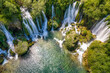 Aerial view of amazing cascades of Kravica Waterfall in Bosnia and Herzegovina