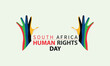 South Africa Human Rights Day. March 21. for greeting card, poster, banner, template