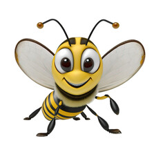 Bee Cartoon Insect, Bug Character 3D (Ai Generated)