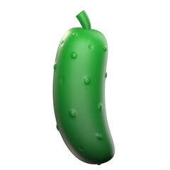 Sticker - 3d cucumber vegetable