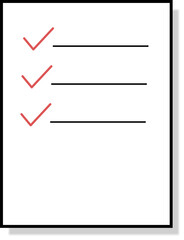 Wall Mural - Several checkmarks on a paper document, representing a confirmation icon