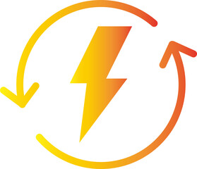 Wall Mural - Represents battery, electricity, power, charging, continuous cycle, regeneration