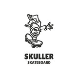 Fototapeta Pokój dzieciecy - Illustration vector graphic of Skuller Skateboard, good for logo design