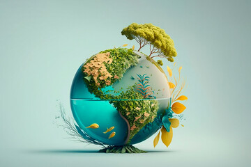 World environment and earth day concept with globe	