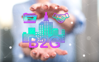 Wall Mural - Concept of b2g