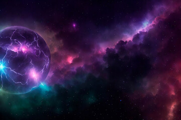 Wall Mural - nebula in deep space concept. generative ai
