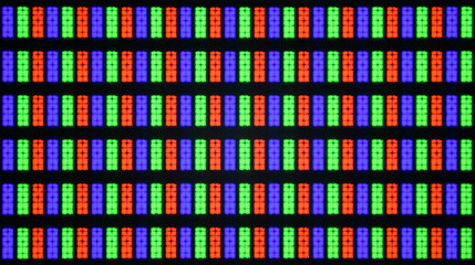 detail of RGB grid on LED TV panel, macro